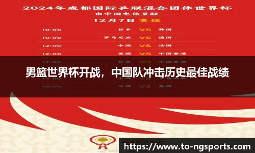 男篮世界杯开战，中国队冲击历史最佳战绩
