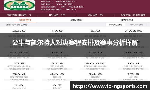公牛与凯尔特人对决赛程安排及赛事分析详解